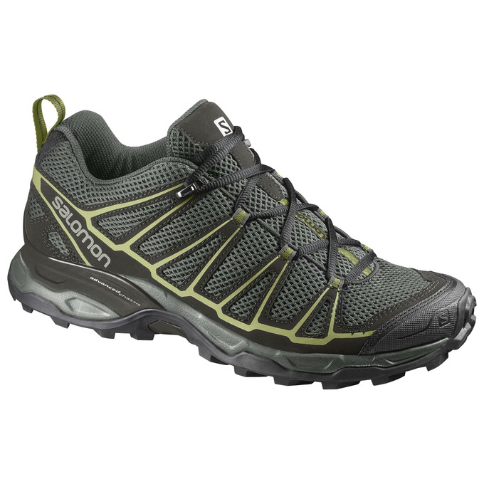 SALOMON X ULTRA PRIME Philippines - Men's Hiking Shoes - Olive/Black | 921806-YSW